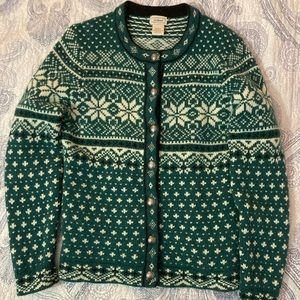 L.L Bean Lamb's Wool Women's Cardigan Sweater